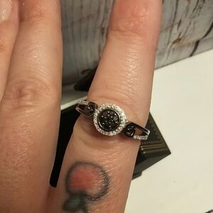 Nightmare Before Christmas Black And White Diamond Ring